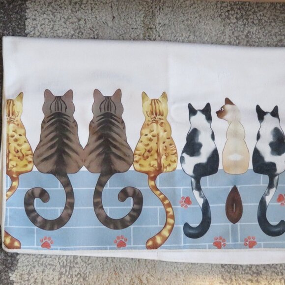 "Host Pick" NWOT Whisker Wonders CAT Design Hand Towels Kitchen Bathroom (F81) - Picture 1 of 3
